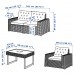 4-місний комплект садових меблів IKEA SOLLERON темно-сірий світло-блакитний (293.033.94)