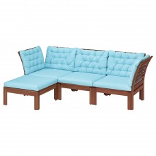 3-місний модульний диван IKEA APPLARO коричневий світло-блакитний 143/223x80x80 см (293.037.80)
