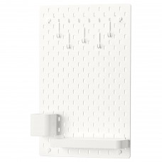 Комбинация перфорированной доски IKEA SKADIS белый 36x56 см (293.038.98)