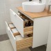 Набір меблів для ванної IKEA GODMORGON/TOLKEN / TORNVIKEN білий бамбук 82 см (293.045.05)