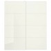 Пара розсувних дверей IKEA FARVIK біле скло 200x236 см (293.116.24)