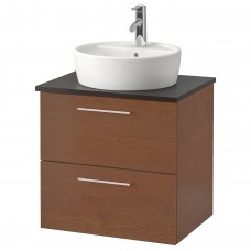 Шкаф для раковины IKEA GODMORGON/TOLKEN / TORNVIKEN коричневый антрацит 62x49x74 см (293.227.31)