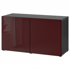 Комбінація шаф та стелажів IKEA BESTA чорно-коричневий 120x42x65 см (293.245.89)