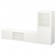 Комбінація шаф для TV IKEA BESTA білий 240x42x129 см (293.294.12)