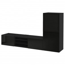 Комбінація шаф для TV IKEA BESTA чорно-коричневий 240x42x129 см (293.295.39)