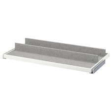 Висувна полиця із вставкою для взуття IKEA KOMPLEMENT білий світло-сірий 100x58 см (293.320.75)