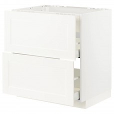 Підлогова кухонна шафа IKEA METOD / MAXIMERA білий білий 80x60 см (293.356.44)