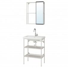 Набір меблів для ванної IKEA ENHET / TVALLEN білий 64x43x87 см (293.375.77)