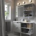 Набір меблів для ванної IKEA ENHET / TVALLEN під бетон білий 122x43x87 см (293.376.43)