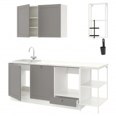 Кухня IKEA ENHET білий 223x63.5x222 см (293.377.37)