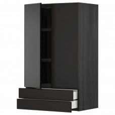 Комбінація навісних шаф IKEA METOD / MAXIMERA чорний антрацит 60x100 см (293.574.57)