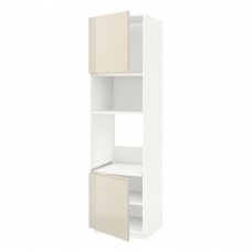 Висока кухонна шафа IKEA METOD білий світло-бежевий 60x60x220 см (293.586.16)