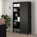 Комбінація шаф та стелажів IKEA BESTA чорно-коричневий 120x42x202 см (293.851.15)