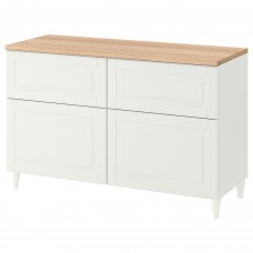 Комбинация шкафов и стелажей IKEA BESTA белый 120x42x76 см (293.877.08)