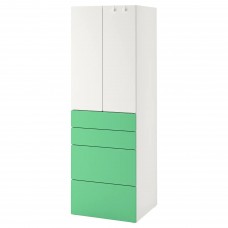 Гардероб IKEA SMASTAD білий зелений 60x57x181 см (293.901.26)