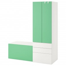 Шафа IKEA SMASTAD білий зелений 150x57x181 см (293.913.24)