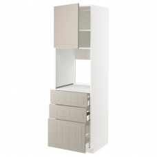 Модуль кухонної шафи IKEA METOD / MAXIMERA білий бежевий 60x60x200 см (294.079.33)