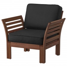 Садове крісло IKEA APPLARO коричневий антрацит (294.138.92)