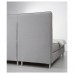 Континентальне ліжко IKEA DUNVIK матрац VALEVAG світло-сірий 160x200 см (294.195.68)