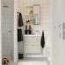 Набір меблів для ванної IKEA ENHET / TVALLEN під бетон білий 64x43x65 см (294.198.46)
