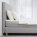 Континентальне ліжко IKEA DUNVIK жорсткий матрац світло-сірий 180x200 см (294.249.37)