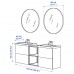 Набір меблів для ванної IKEA ENHET / TVALLEN білий антрацит 164x43x65 см (294.301.13)