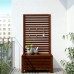 Садова лавка з настінною панеллю IKEA APPLARO коричневий 80x44x158 см (298.983.42)