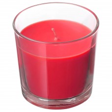 Ароматическая свеча в стакане IKEA SINNLIG красные садовые ягоды красный 9 см (303.374.06)