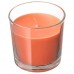 Свічка ароматична у склянці IKEA SINNLIG персик і апельсин помаранчевий 9 см (303.374.11)
