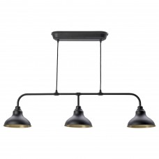 Світильник підвісний на 3 лампочки IKEA AGUNNARYD чорний (303.421.63)