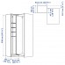 Додаткова кутова секція корпусних меблів IKEA PAX білий 53x58x236 см (303.469.34)
