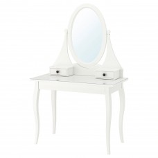 Туалетний столик із дзеркалом IKEA HEMNES білий 100x50 см (303.744.13)