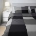 Комплект постільної білизни IKEA BRUNKRISSLA чорний 200x200/50x60 см (303.755.30)