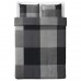 Комплект постільної білизни IKEA BRUNKRISSLA чорний 200x200/50x60 см (303.755.30)
