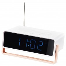 Радіо-годинник IKEA DANDIMPEN білий світло-рожевий 16x5 см (303.866.18)