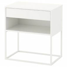 Приліжкова тумба IKEA VIKHAMMER білий 60x39 см (303.889.81)