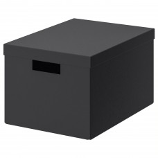 Коробка з кришкою IKEA TJENA чорний 25x35x20 см (303.954.77)