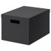 Коробка с крышкой IKEA TJENA черный 25x35x20 см (303.954.77)