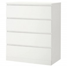 Комод з 4 шухлядами IKEA MALM білий 80x100 см (304.035.71)