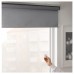 Рулонная штора блокирующая свет IKEA FYRTUR дист.управление серый 140x195 см (304.081.87)