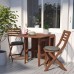 Розкладний садовий стіл IKEA APPLARO коричневий 34/83/131x70 см (304.197.94)