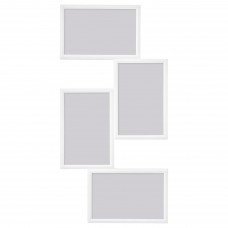Рамка для колажу на 4 фотографії IKEA YLLEVAD білий 21x41 см (304.252.76)