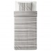 Комплект постільної білизни IKEA RANDGRAS сірий смужка 150x200/50x60 см (304.389.76)