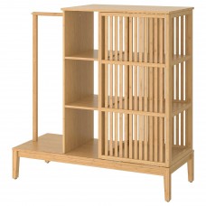 Відкрита шафа з розсувними дверима IKEA NORDKISA бамбук 120x123 см (304.394.76)