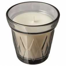 Свічка ароматична у склянці IKEA VALDOFT солона карамель сірий 8 см (304.423.08)