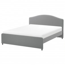 Каркас ліжка з оббивкою IKEA HAUGA сірий 160x200 см (304.463.54)