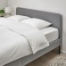Каркас кровати с обивкой IKEA SLATTUM светло-серый 140x200 см (304.463.73)