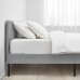 Каркас кровати с обивкой IKEA SLATTUM светло-серый 140x200 см (304.463.73)