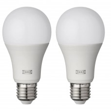 LED лампочка E27 1521 лм IKEA RYET шарообразная молочный (304.476.31)