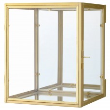 Скляна скринька IKEA BOMARKEN золотистий 17x20x16 см (304.543.58)
